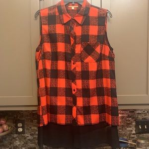 Gianni Bini red and black tunic